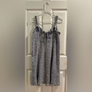 American Eagle Blue Floral Babydoll Dress, Size L